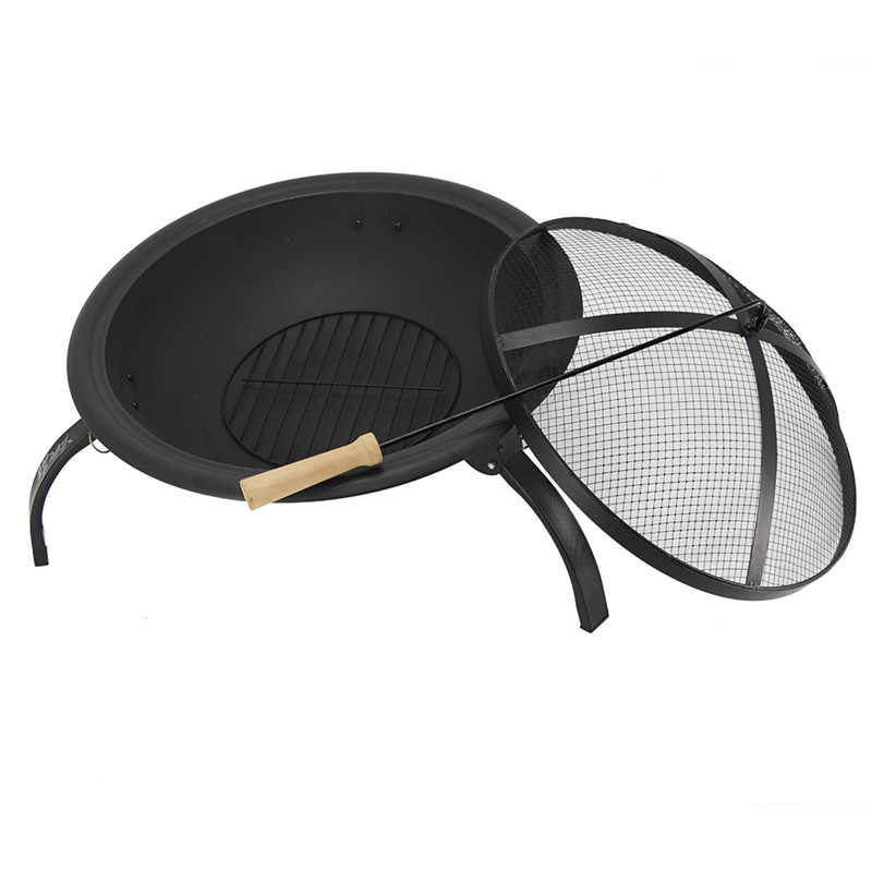 Ploc dóiteáin bbq cúlchiste folding iarann ​​teilgthe ar phraghas íseal 21.5inch